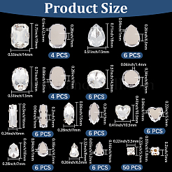 100pcs coser en rhinestone&nbsp;GLAA-CY0001-01B