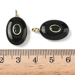 Ciondoli in ossidiana naturale e zirconia cubica&nbsp;G-Z076-01G-19