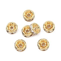 Perles d'espacement en laiton Shegrace micro-pavé de zircone cubique transparente&nbsp;XGRQ1U281-308G