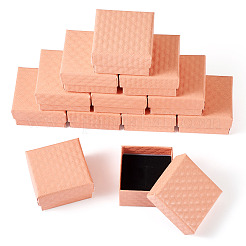 Cajas de almacenamiento de regalo con anillo de cartón con textura de rombo&nbsp;CON-TAC0001-07B