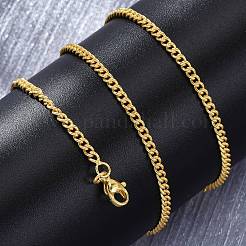Collane a catena cubana in ottone per donna&nbsp;NJEW-D302-57G