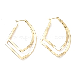 Boucles d'oreilles en laiton de cercle pour les femmes&nbsp;KK-CBA4112-08G