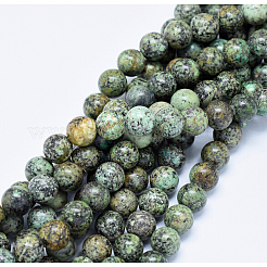 Fili di perle naturali di turchese africano (diaspro)&nbsp;LS-G-D840-90-10mm