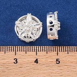 Messing Micro Pave klare Zirkonia Perlen&nbsp;KK-S389-27S