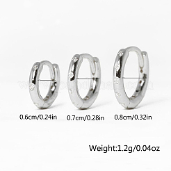 Pendientes de botón circulares de circonita con microincrustaciones de plata esterlina s925&nbsp;ZD9822-8