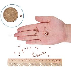 Gestellbeschichtung und PVD-Vakuumbeschichtung von runden Messing-Abstandsperlen&nbsp;KK-PH0004-13RG-RS