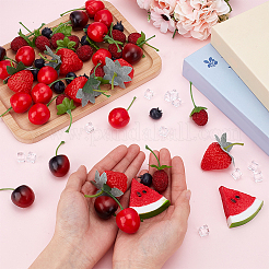 62 pz 7 stili di imitazione della frutta in plastica&nbsp;DJEW-PH0001-63