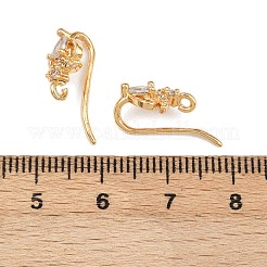 Ohrhaken in Tropfenform aus Messing mit Mikropavé und klarem Zirkonia&nbsp;KK-A274-10G