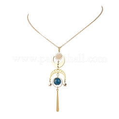 Colliers à maillons avec pendentif lune&nbsp;NJEW-TA00247