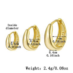 Eleganti orecchini geometrici ovali in argento sterling s925 da indossare tutti i giorni&nbsp;ER3464-1