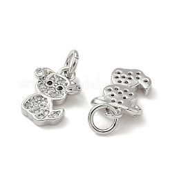 Pendentifs en laiton zircon cubique transparent&nbsp;KK-H076-20P