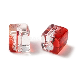 Perles de verre transparentes deux tons&nbsp;GLAA-NH0001-03A