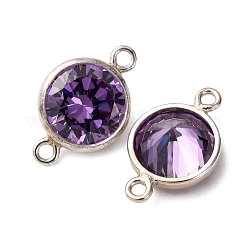 925 Sterling Silber Pavé Zirkonia Geburtsstein Verbindungsstück Charms&nbsp;STER-NH0001-80P-11