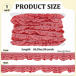 20 Yards Polyester-Spitzenbänder&nbsp;DIY-PH0031-86D