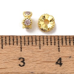 Perline zirconi micro pave  in ottone&nbsp;KK-C072-22G-03