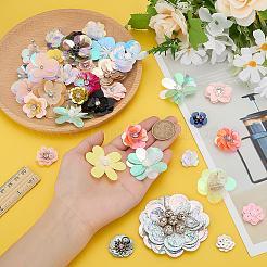 DIY-Blume aus ABS-Kunststoff und Strassen zum Basteln&nbsp;DIY-WH0899-14