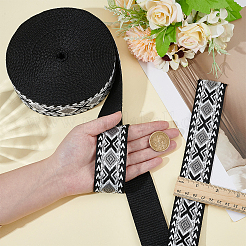 10 Yards Polyesterband mit Rautenmuster&nbsp;OCOR-OC0001-90B