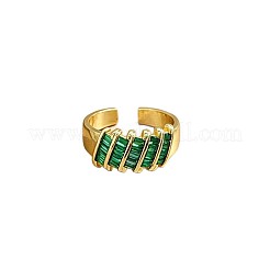 Messing Micro Pave Zirkonia Manschette offene Ringe&nbsp;WGD5AA4-04