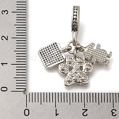 Zahnstangenüberzuglegierungs-Emaille-europäische Anhänger&nbsp;PALLOY-A009-12P