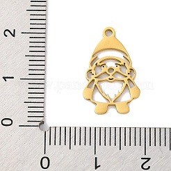 Pendentifs de Noël en acier inoxydable 201&nbsp;LS-STAS-Q015-07G