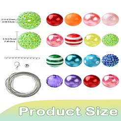 Kit de perles acryliques rondes opaques&nbsp;OACR-CJC0002-05A
