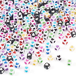 900pcs 9 Farben undurchsichtige Acrylperlen&nbsp;OACR-TA0003-59