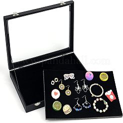 PU-Präsentation durchsichtige Glasdeckelboxen&nbsp;CON-WH0086-023