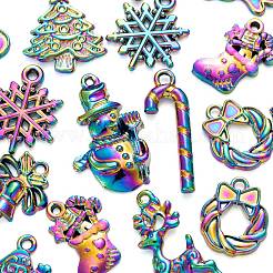 20 stücke 10 stil regenbogenfarben legierung anhänger&nbsp;FIND-LS0001-13MC