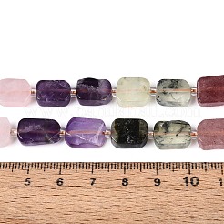Natürlicher Lapislazuli & Amethyst & Rosenquarz & Amazonit & Prehnit & Erdbeerquarz & Sonnenstein 7 Chakra-Perlenstrang&nbsp;G-C098-A30-01