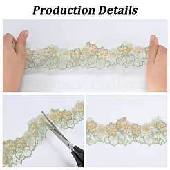 8 Farben Polyester Blumen Spitzenbesatzband&nbsp;OCOR-GF0005-37