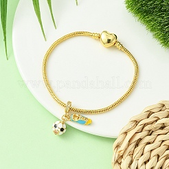 1 Stück Sportthema Messing Emaille Europäische Anhänger Charms&nbsp;KK-YW0002-64