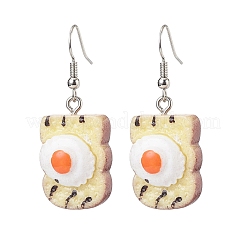 Orecchino pendente in resina a forma di pane e frutta&nbsp;EJEW-JE05061