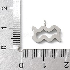 Breloques en acier inoxydable 304 micro pavé de zircones cubiques&nbsp;STAS-Z107-09P-01