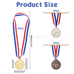 12 médaille de football en alliage de zinc bicolore&nbsp;AJEW-GA0003-62