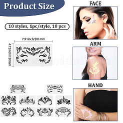 10 pièce 10 styles de pochoirs de peinture pour visage en plastique creux pour animaux de compagnie&nbsp;DIY-GF0012-64