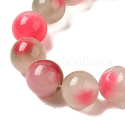 Naturels teints en blanc perles de jade brins&nbsp;G-M402-C04-13