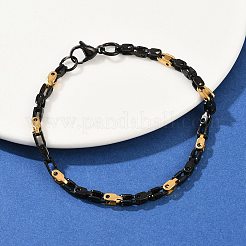 Pulseras de cadena de eslabones de acero inoxidable 201 para hombres y mujeres&nbsp;BJEW-B143-03EBG