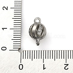 Verbindungsanhänger mit Mikropavé aus Messing mit durchsichtigen Zirkonia-Steinen&nbsp;KK-A230-06D-P