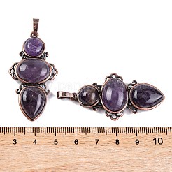 Natürlichen Amethyst Edelsteinanhänger&nbsp;G-Q158-04-08
