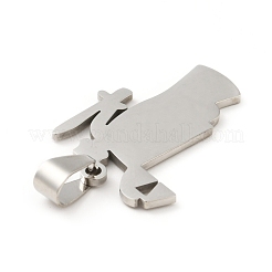 Pendentifs en acier inoxydable 201 anti-ternissement&nbsp;STAS-D190-06P