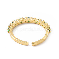 Anello a polsino aperto con zirconi&nbsp;RJEW-P079-04G-03