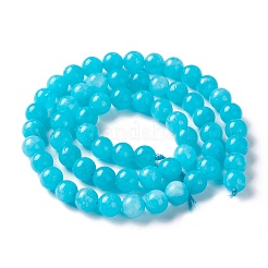 Billes de perles d'amazonite imitation en jade blanc naturel&nbsp;G-I299-F04-6mm