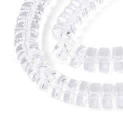 Abalorios de vidrio transparente hebras&nbsp;GLAA-N028-4x8mm-01