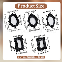 5 Stück Retro-Bilderrahmen-Set aus Harz&nbsp;DIY-WH0899-296