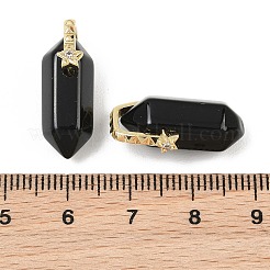 Doppelendanhänger aus natürlichem Obsidian&nbsp;GG-CBA4154-07G-02