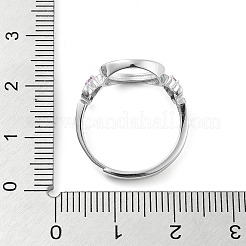 Flacher runder verstellbarer 925 Sterling Silber Ring Komponenten&nbsp;STER-G042-01P