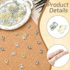 90 Stück 3 Farben Legierung Strass Cabochons&nbsp;MRMJ-CJ0001-29