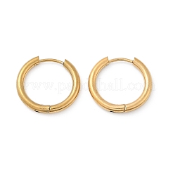 Orecchini a cerchio huggie in acciaio inossidabile 202&nbsp;EJEW-F111A-18mm-G
