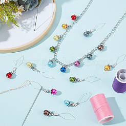 20 Stück 10 Farben ABS-Imitationsperle runder Perleneinfädler&nbsp;DIY-AB00058