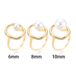 Montures de bagues ovales en laiton&nbsp;KK-N274-38G